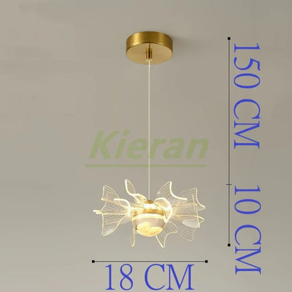 DecorBites™ Butterfly LED Chandelier: Nordic Modern UFO Pendent Lamp for Home Decor
