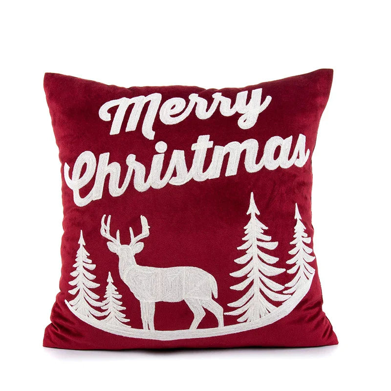 DecorBites™ Embroidered Christmas Pillow Cover Set