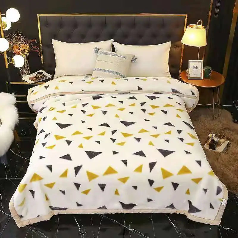 Decorbites™ Zweilagiges Raschel-Bettdecken Vintage-Flanell 150x200 cm Größe Bettüberzug