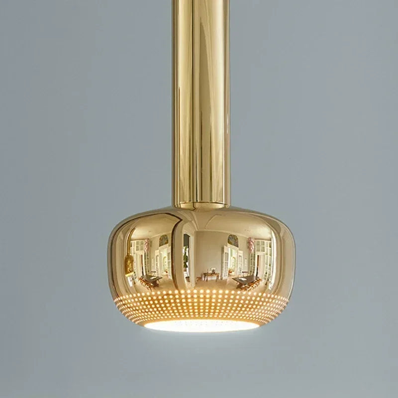 DecorBites™ Gold Chrome Pendant Light Adjustable Wire E27 Bulb Dining Room Sofa Lamp