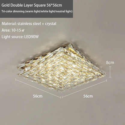 DecorBites™ Crystal LED Ceiling Chandeliers for Elegant Home Decor Lighting