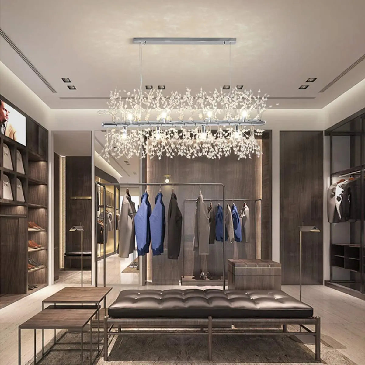 DecorBites™ Dandelion LED Chandelier, Modern Crystal Stainless Steel Ceiling Light