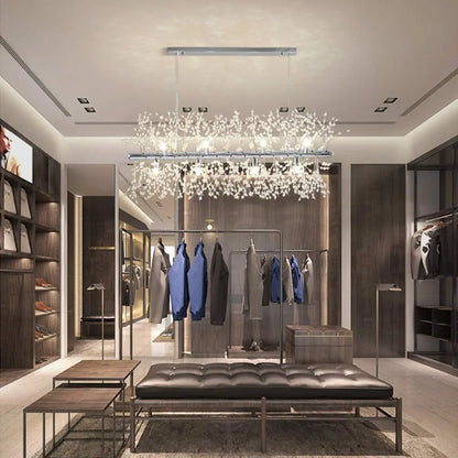 DecorBites™ Dandelion LED Chandelier, Modern Crystal Stainless Steel Ceiling Light