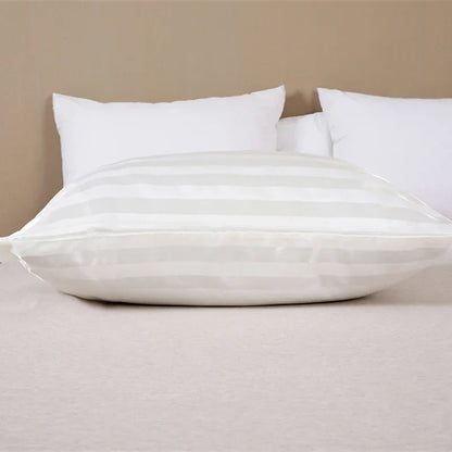 Decobites Satin Stripes Pillowcase Queen High-quality Jacquard King Size Pillow Cover