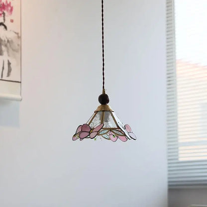DecorBites™ Butterfly Pink LED Pendant Lamp Walnut Wood Glass Nordic Modern Home Decor