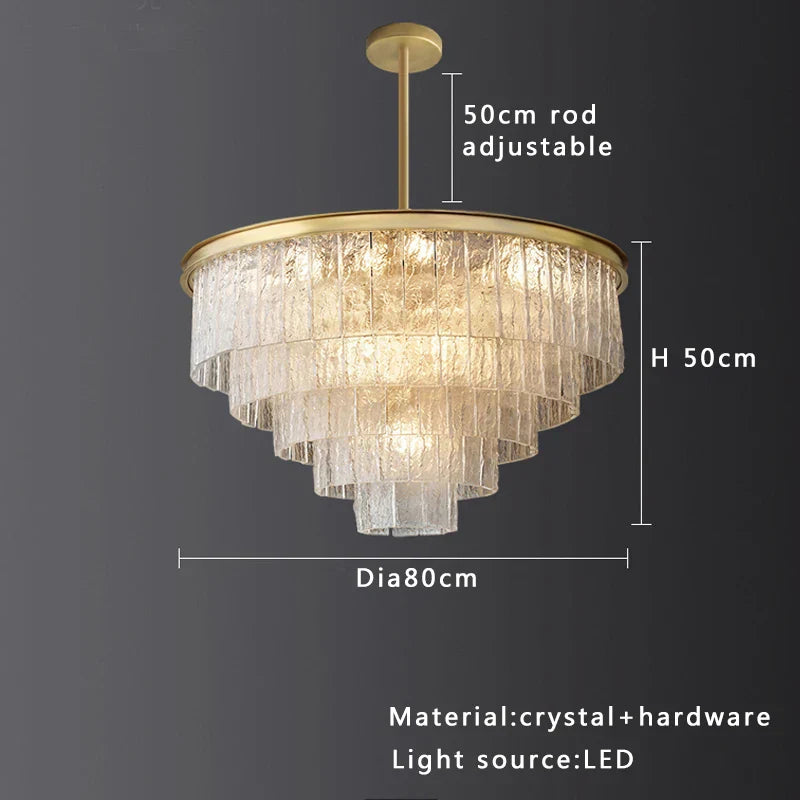 DecorBites™ Elegant Crystal Glass Chandelier for Luxury Home Decor