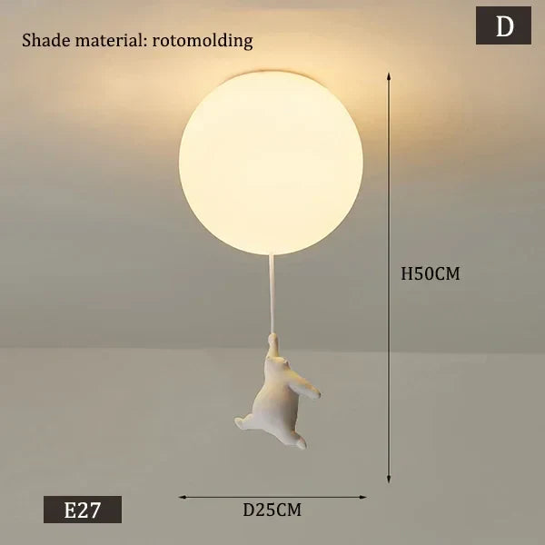 Lámpara de Techo LED Oso para Niños Decorbites™ - Lámpara Colgante de Diseño para Dormitorio