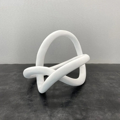 DecorBites™ Gold Ring Knot Geometric Resin Ornaments Handmade Art Decor Figurines