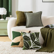 Green Tufted Cushion Cover