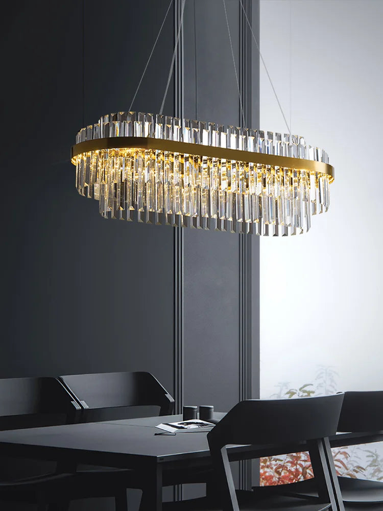 DecorBites™ Crystal Hanging Lamp for Luxurious Living Room Decor