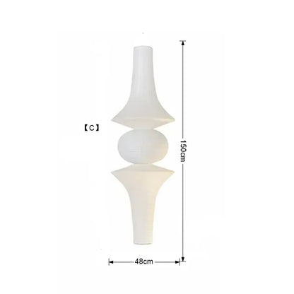 DecorBites™ Japanese Wabi Sabi Pendant Light LED E27 Noguchi Akari Rice Paper Ceiling Hanging