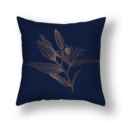 غطاء وسادة أريكة مطبوع عليه أوراق الجنكة من DecorBites™ مقاس 45×45 سم، غطاء وسادة كرسي بتصميم نورديك عصري