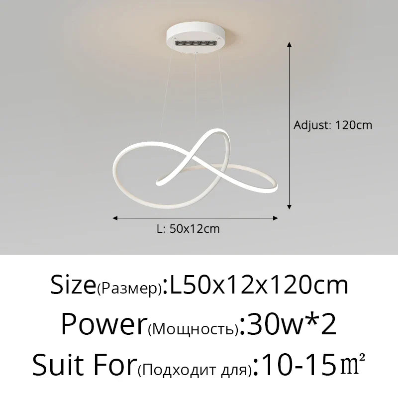 DecorBites™ LED Chandelier Lights Indoor Lighting Room Decor White Black Lamps With Spotlight