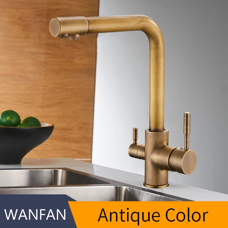 DecorBites™ Kitchen Faucet with Water Purification Features - Deck Mounted 360 Rotation