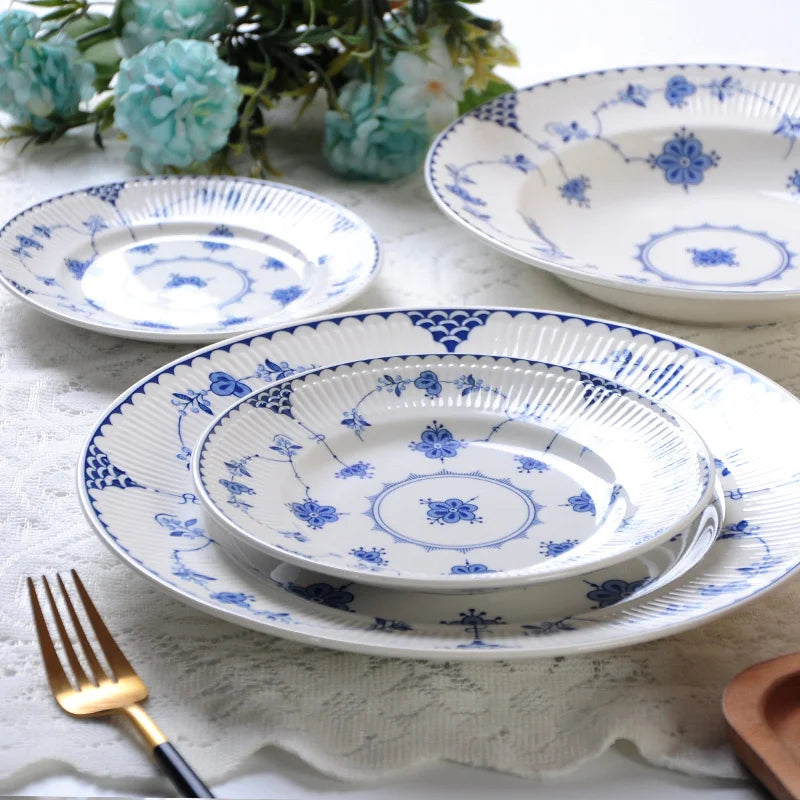 DecorBites™ Ceramic Dinner Plate - Elegant Steak & Salad Plate