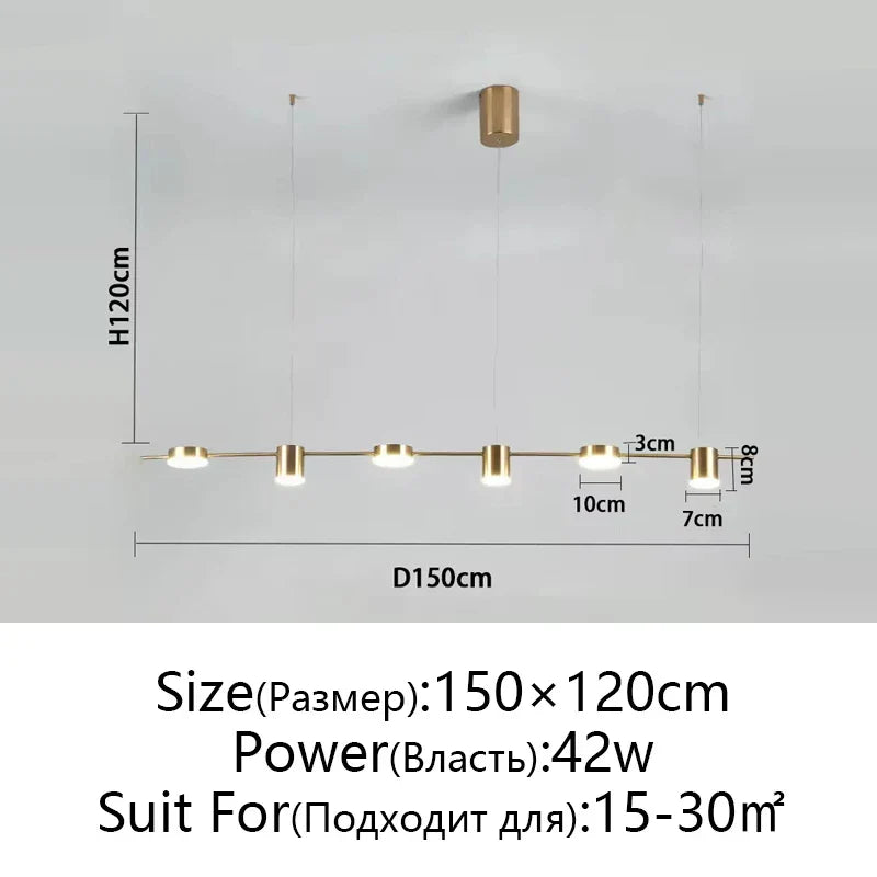 DecorBites™ Dimmable LED Ceiling Chandelier for Living Room, Dining, Kitchen - Modern Hanging Light