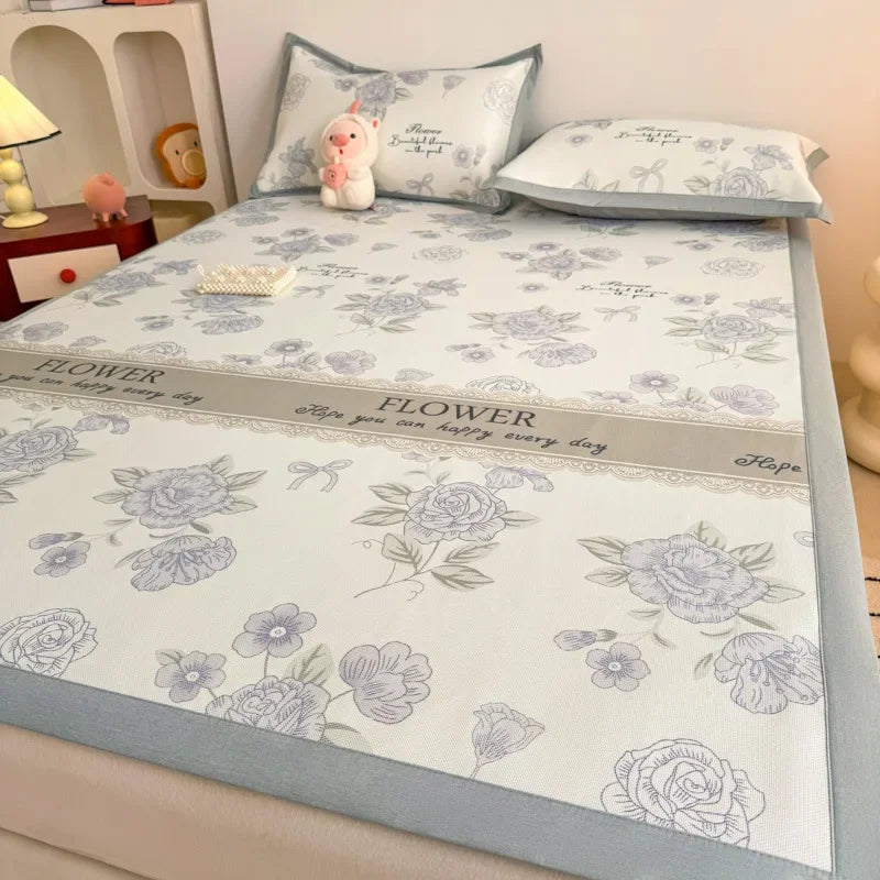 DecorBites™ Antibacterial Pattern Mat Set | Skin-Friendly & Soft Mattress | Summer Air Conditioning