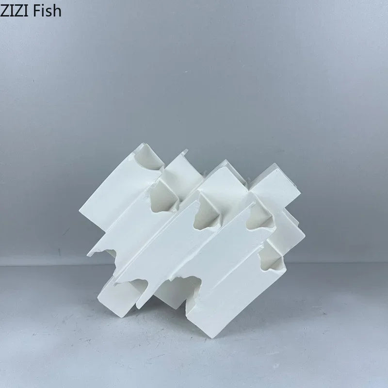 ديكور بايتس™ - زينة مكتب سيراميكية هندسية بتصميم بسيط - ديكور غرفة