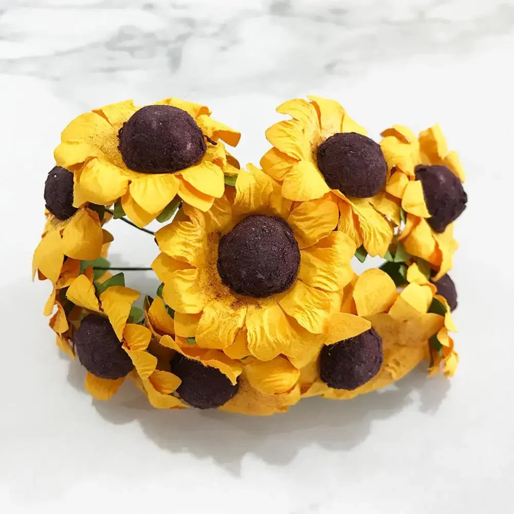 DecorBites™ Gold Hybrid Flower Cherry Stamen Berries Bundle for DIY Decor