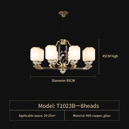 DecorBites™ Chinese Jade Chandelier | Modern Duplex Villa Lighting