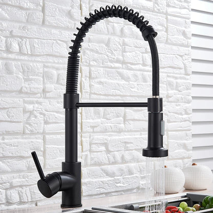 Brushed Gold Kitchen Faucet Pull Down