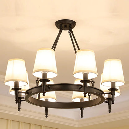 ثريا DecorBites™ من القماش الريفي: إضاءة سقف مصنوعة من الحديد المطاوع لغرفة النوم والمطبخ وغرفة المعيشة