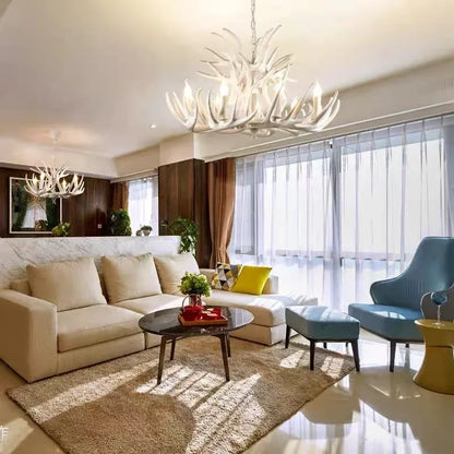 DecorBites™ Antler Pendant Chandelier for Home and Bar Decor - Industrial Deer Horn Fixture