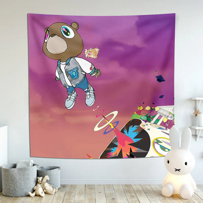 DecorBites™ Kanye's West Wall Tapestry: Music Album Cover Poster for Bedroom Decoration