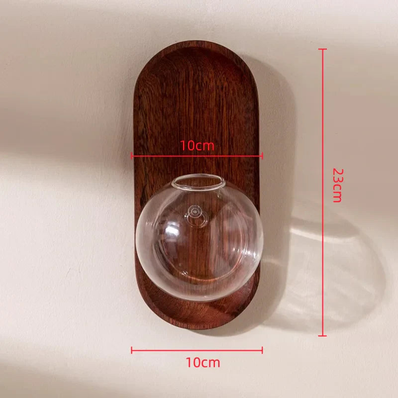 DecorBites™ Glass Vase Flowerpot Wall Decoration for Home Décor and Hydroponics