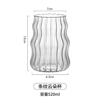 DecorBites™ Glass Coffee Mug Set for Tea, Beer, Juice - Heat-Resistant Transparent Cups