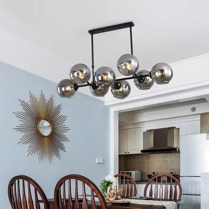 DecorBites™ LED Glass Ball Pendant Light for Dining Kitchen Bedroom Chandelier Island Decor