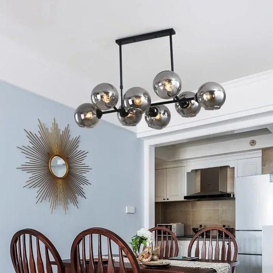 DecorBites™ LED Glass Ball Pendant Light for Dining Kitchen Bedroom Chandelier Island Decor