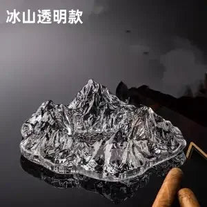 DecorBites™ Iceberg Glass Dessert Plate: Artistic French Club Tableware