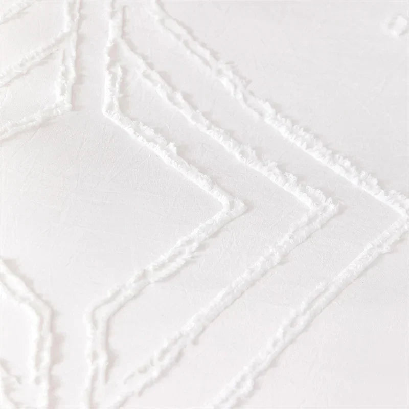 طقم غطاء لحاف DecorBites™ بنقشة زهور هندسية مقصوصة، مقاس كينج، أغطية سرير عالية الجودة