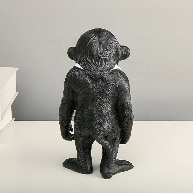 DecorBites™ Gorilla Sculpture Resin Figure Monkey Statue Home Decor Living Room Figurine Craft