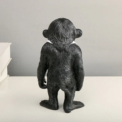 DecorBites™ Gorilla Sculpture Resin Figure Monkey Statue Home Decor Living Room Figurine Craft