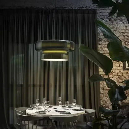 European Annular Glass Pendant Light