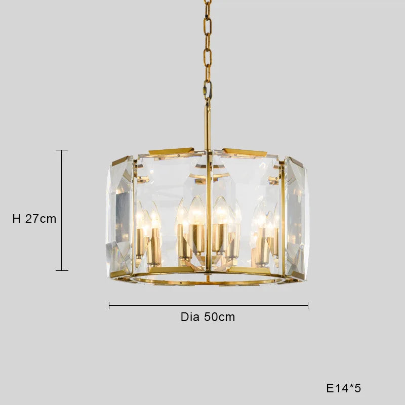 DecorBites™ Black Crystal Pendant Chandelier for Home Decor Luxe Lighting