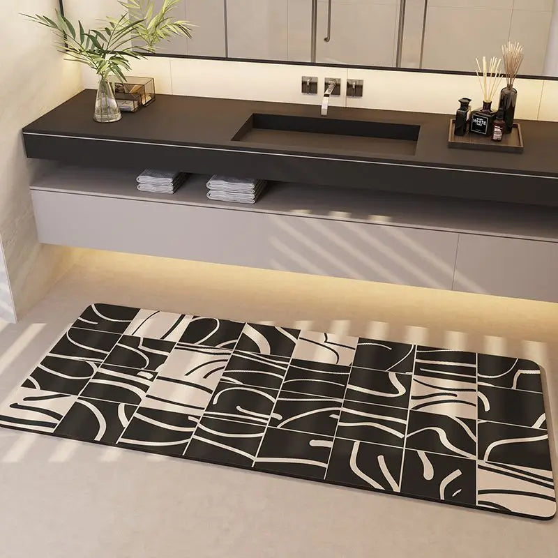 Decobites Minimalist Diatom Ooze Bathroom Mat: Super Absorbent, Durable & Anti-Slip