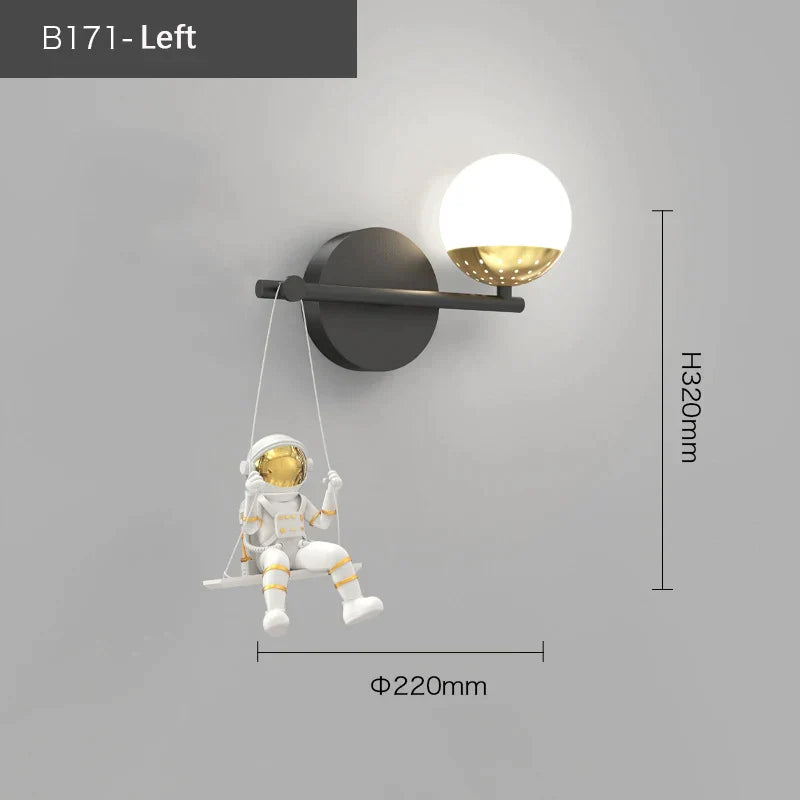 Astronaut Wall Light Fixture