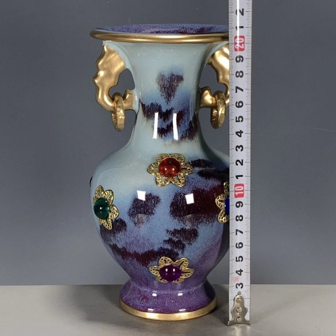 زينة زجاجة على شكل حلقة مرصعة بالجواهر من تصميم ديكوربايتس™ لو تشين تشاي جون