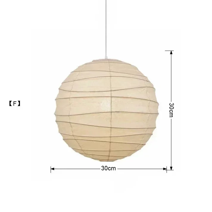 DecorBites™ Japanese Wabi Sabi Pendant Light LED E27 Noguchi Akari Rice Paper Ceiling Hanging