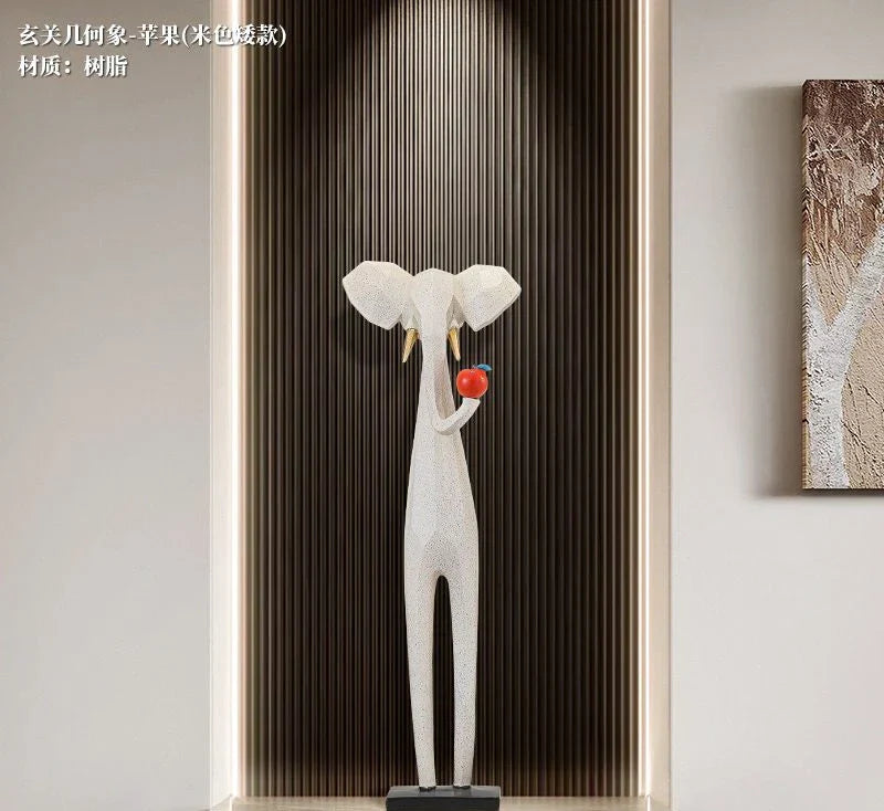 خزانة تلفزيون لغرفة المعيشة بتصميم فني تجريدي من DecorBites™، ديكور عصري فاخر، كبيرة ونحيفة