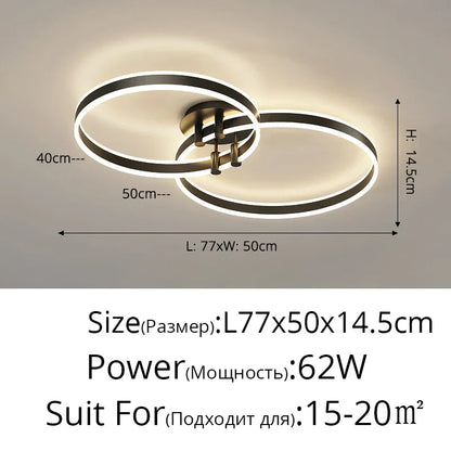 DecorBites™ LED Acrylic Chandeliers Up/Down Lights Lusters for Living Room Bedroom Home Decor