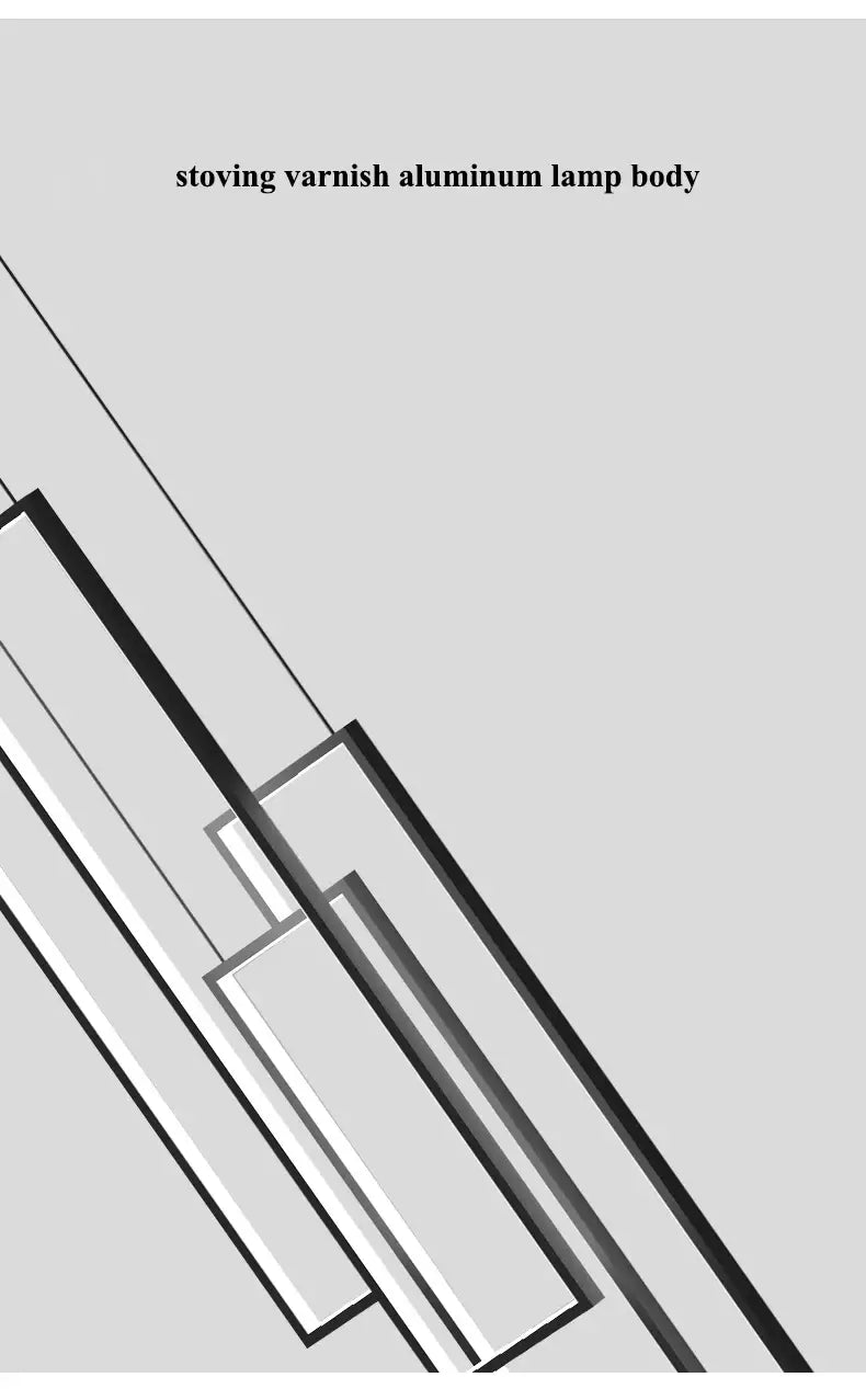 DecorBites™ Rectangular LED Chandelier for Modern Living Spaces