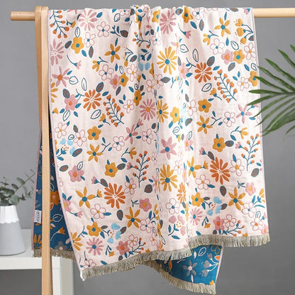 DecorBites™ Country Flowers Cotton Bath Towel