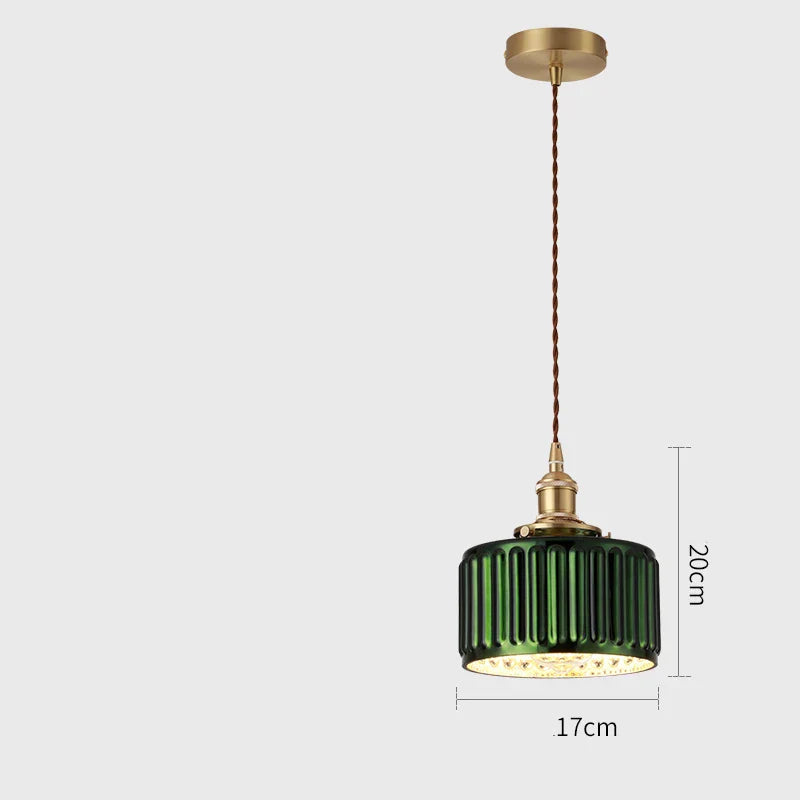DecorBites™ Green Glass LED Pendant Lights for Indoor Lighting in Home, Living Room, Bar & Coffee