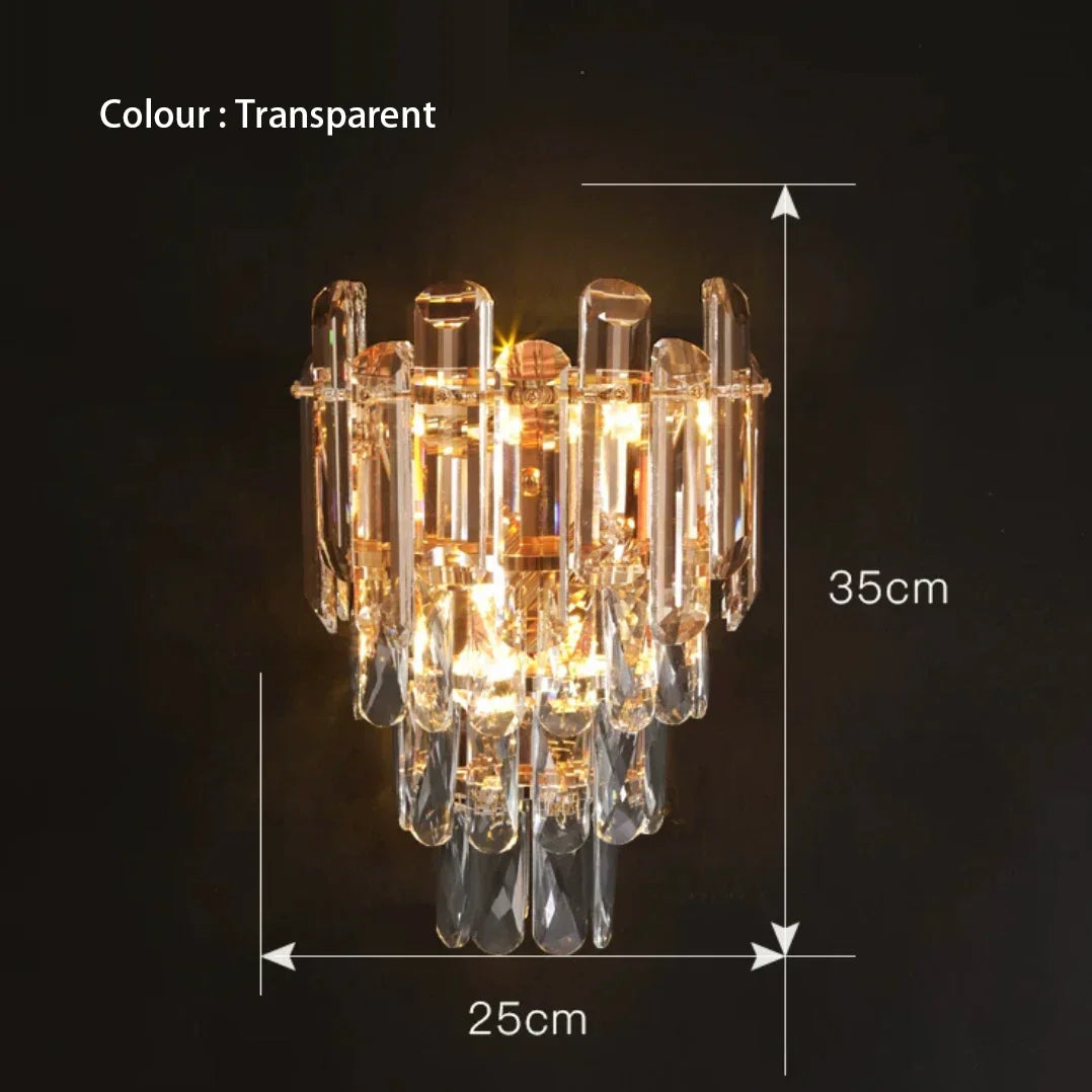 DecorBites™ Gray Glass Wall Lamp - Modern Living Room Decor Sconce Light