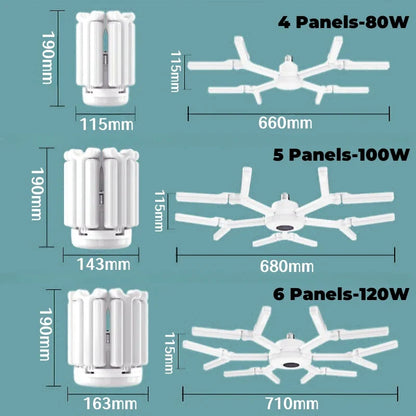 DecorBites™ Deformable LED Garage Lights 80W/100W/120W Ceiling Industrial E27 Bulb