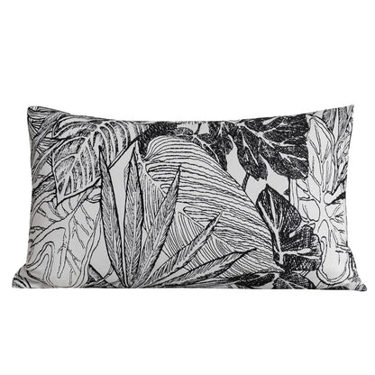 DecorBites™ Jungle Plant Raccoon Embroidered Throw Pillow Cover for Couch Sofa Bed